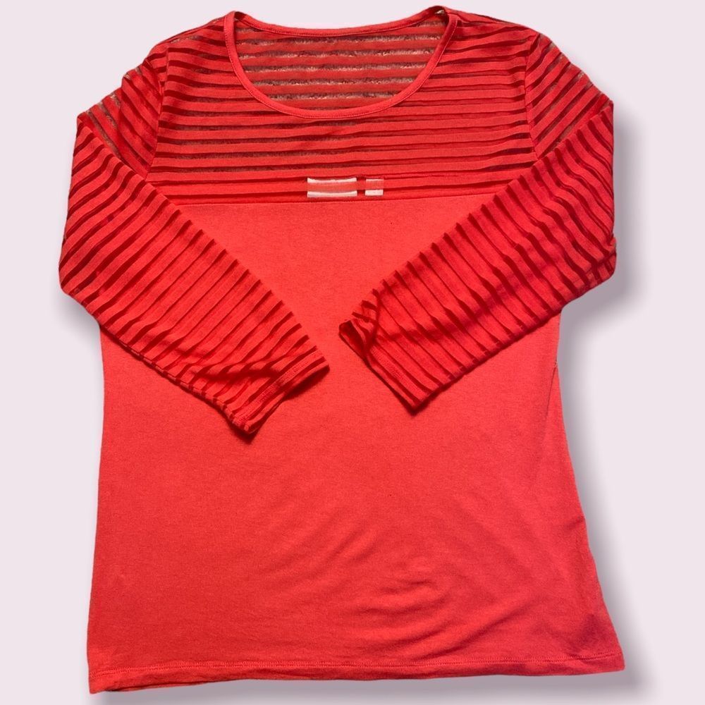 New York & Company Semi Sheer Top, Small
